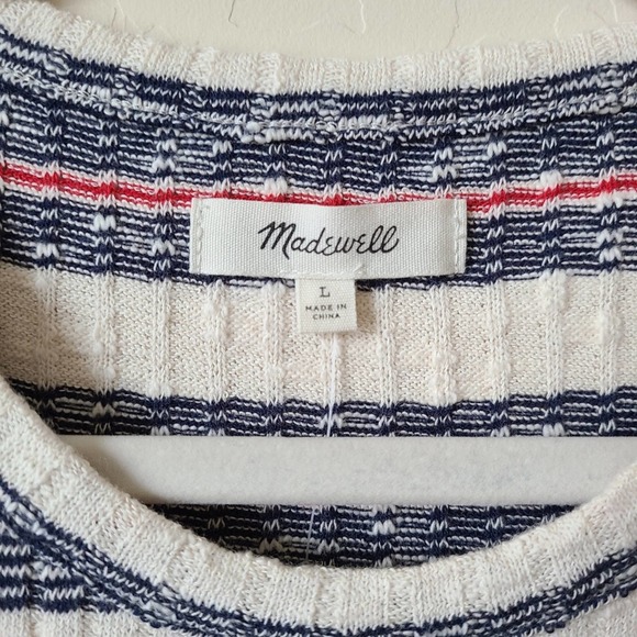 NWT Madewell Rib Knit Mini Dress in Lawton Stripe - Picture 6 of 6